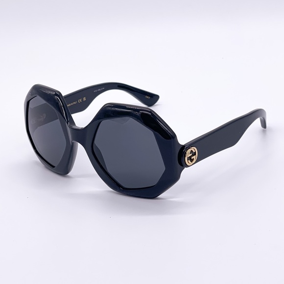 NEW GUCCI GG1242S 001 OVERSIZED ROUND WOMEN’S SUNGLASSES GUCCI GG1242S BLACK - Picture 11 of 15